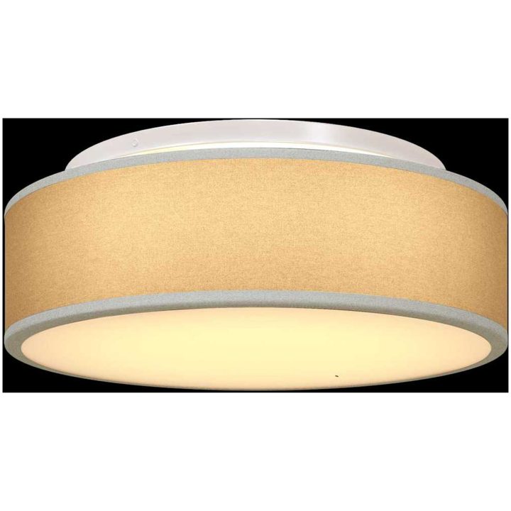 Taklampor Flush Mount Grå 38 cm Tyg E27 vidaXL 38 x 38 x 13.5 cm – bild 11