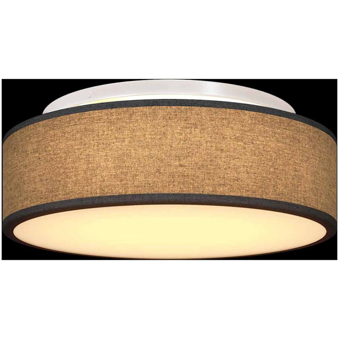 Taklampor Flush Mount Svart 38 cm Tyg E27 vidaXL 38 x 38 x 13.5 cm – bild 11