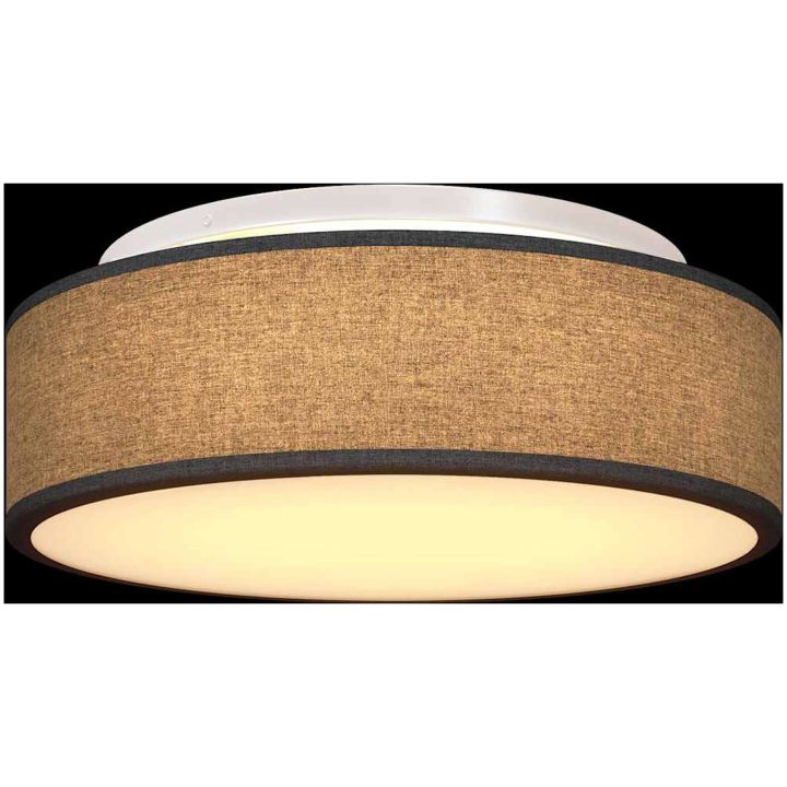 Taklampor Flush Mount Svart 38 cm Tyg E27 vidaXL 38 x 38 x 13.5 cm – bild 11