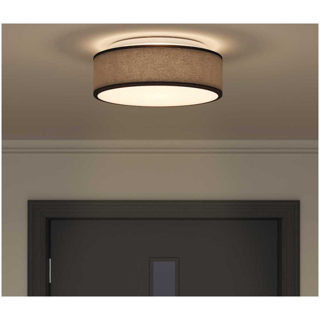 Taklampor Flush Mount Svart 38 cm Tyg E27 vidaXL 38 x 38 x 13.5 cm – bild 4