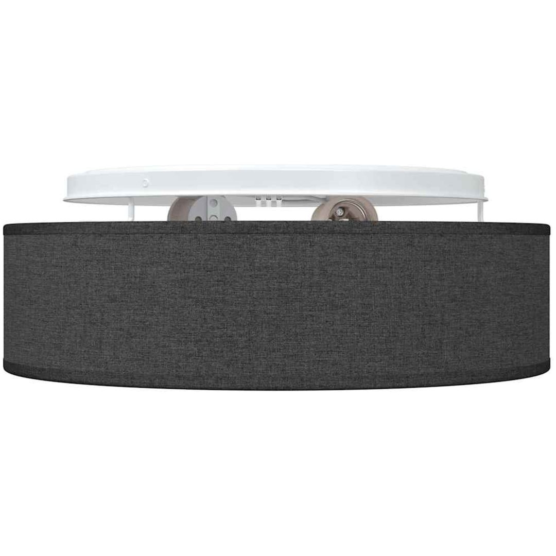 Taklampor Flush Mount Svart 38 cm Tyg E27 vidaXL 38 x 38 x 13.5 cm – bild 5