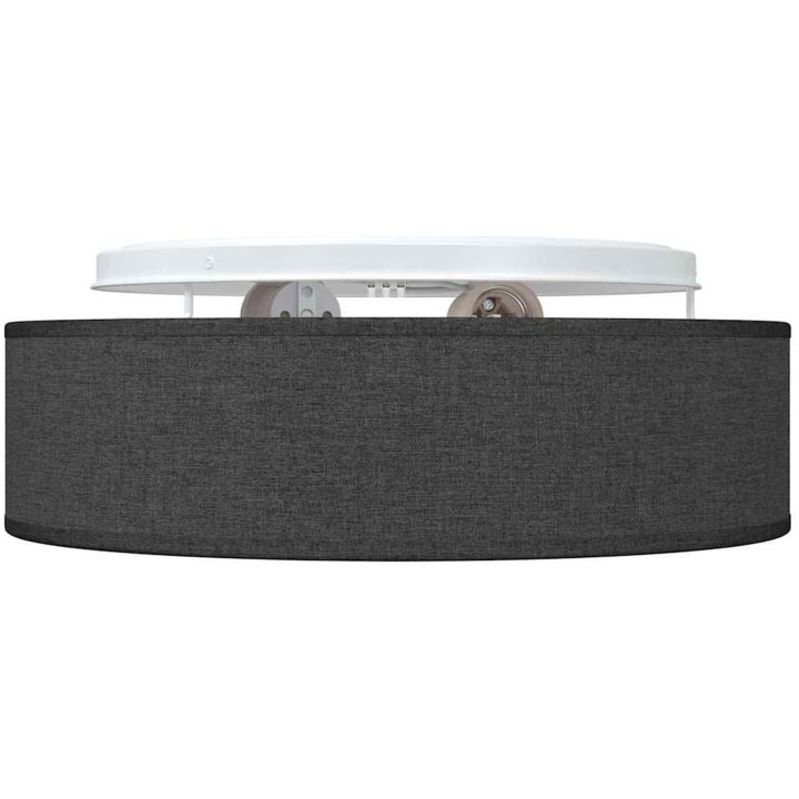 Taklampor Flush Mount Svart 38 cm Tyg E27 vidaXL 38 x 38 x 13.5 cm – bild 5