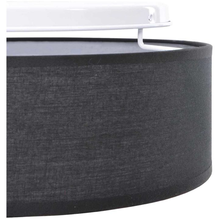 Taklampor Flush Mount Svart 38 cm Tyg E27 vidaXL 38 x 38 x 13.5 cm – bild 8