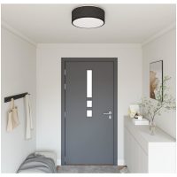 Taklampor Flush Mount Svart 38 cm Tyg E27 vidaXL