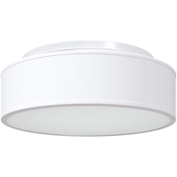 Taklampor Flush Mount Vit 38 cm Tyg E27 vidaXL 38 x 38 x 13.5 cm – bild 2