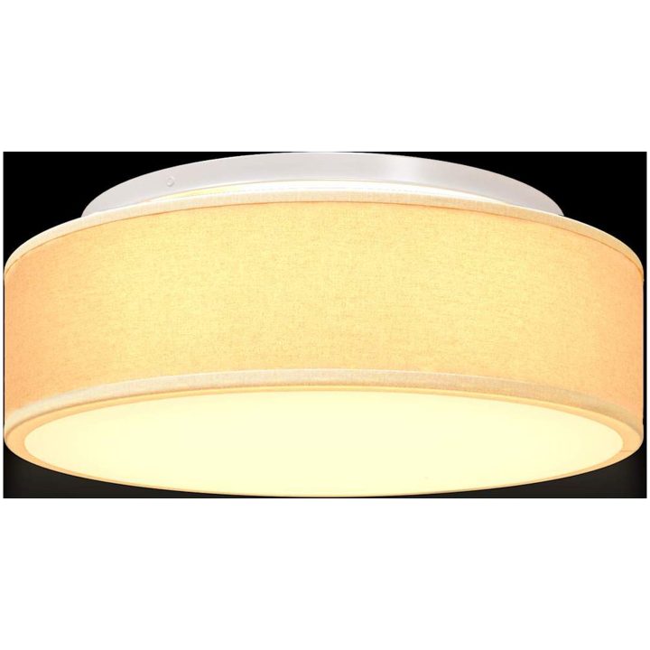Taklampor Flush Mount Vit 38 cm Tyg E27 vidaXL 38 x 38 x 13.5 cm – bild 11