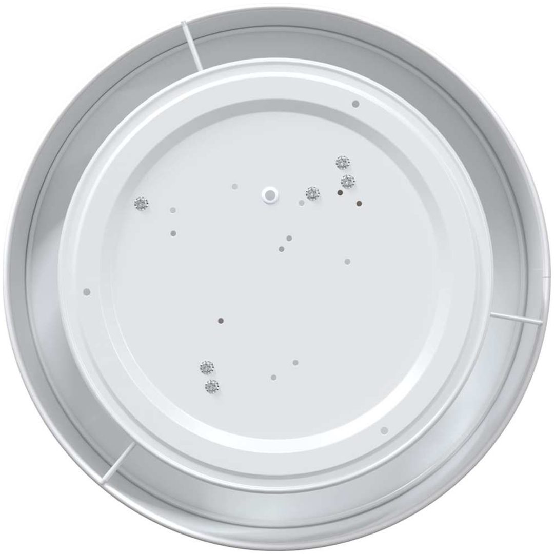 Taklampor Flush Mount Vit 38 cm Tyg E27 vidaXL 38 x 38 x 13.5 cm – bild 6