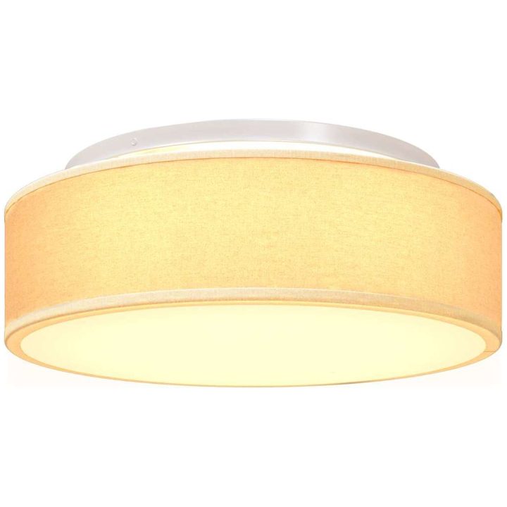 Taklampor Flush Mount Vit 38 cm Tyg E27 vidaXL 38 x 38 x 13.5 cm – bild 10