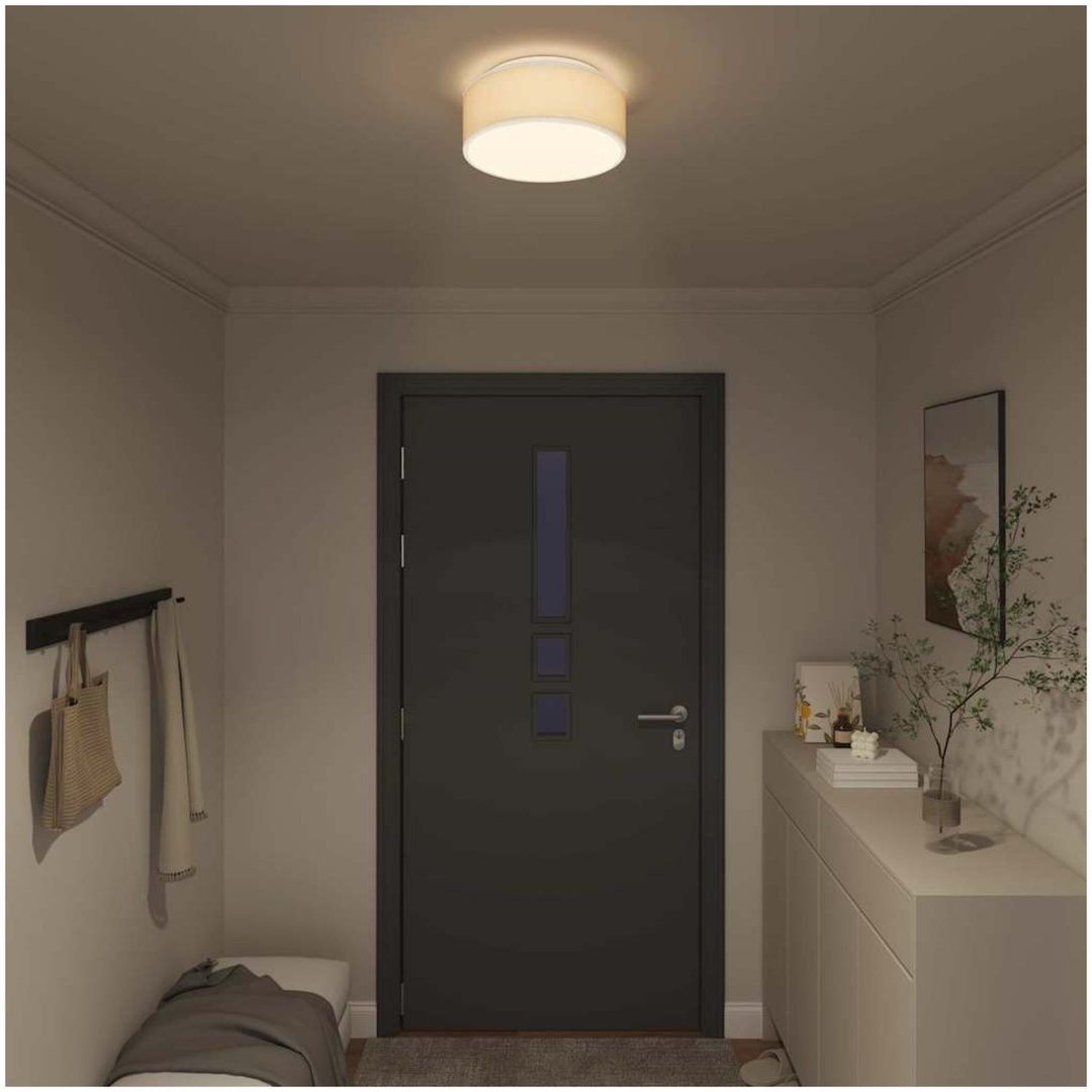 Taklampor Flush Mount Vita 30 cm Tyg E27 vidaXL 30 x 30 x 13,5 cm – bild 3