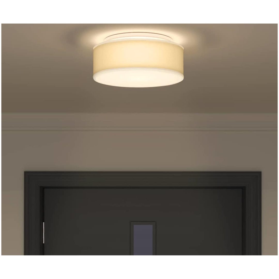 Taklampor Flush Mount Vita 30 cm Tyg E27 vidaXL 30 x 30 x 13,5 cm – bild 4