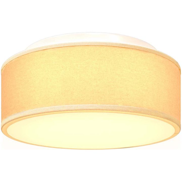Taklampor Flush Mount Vita 30 cm Tyg E27 vidaXL 30 x 30 x 13,5 cm – bild 10