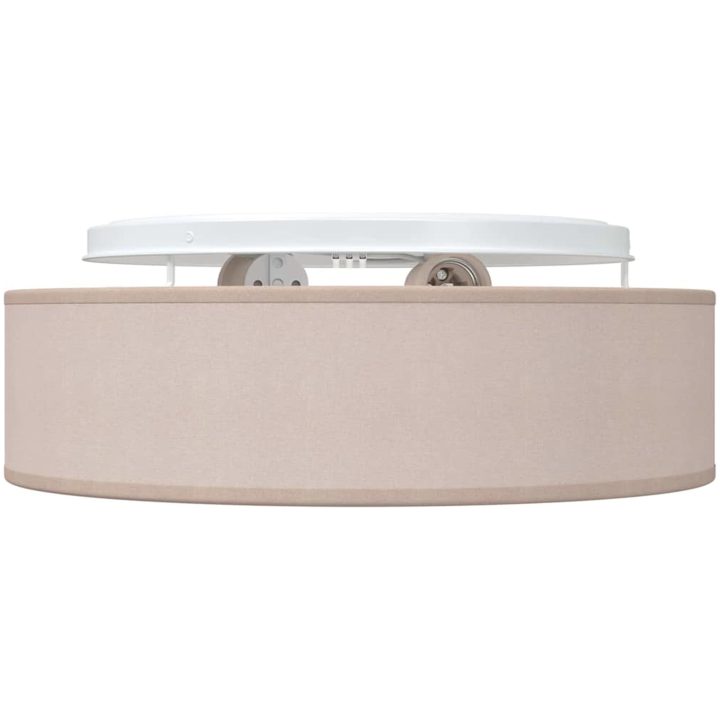 Taklampor Inbyggd Taupe 38 cm Tyg E27 vidaXL 38 x 38 x 13.5 cm – bild 5