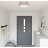 Taklampor Inbyggd Taupe 38 cm Tyg E27 vidaXL