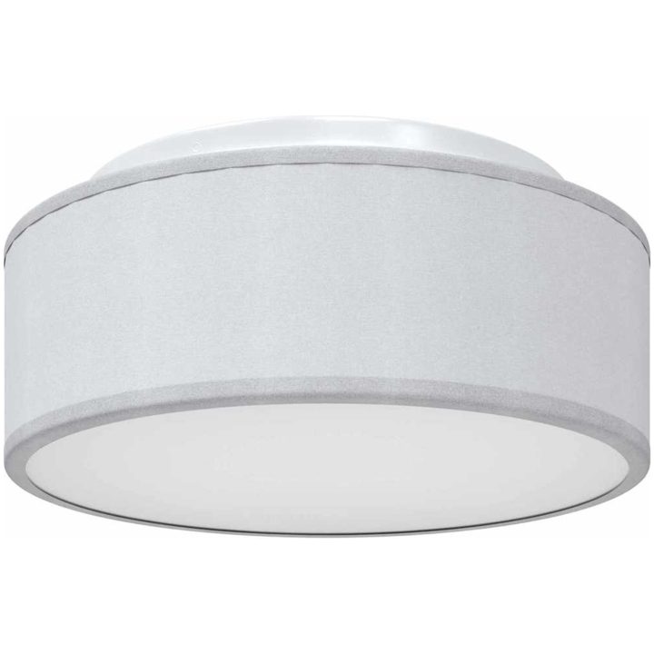 Taklampor Inbyggda Grå 30 cm Tyg E27 vidaXL 30 x 30 x 13.5 cm – bild 2