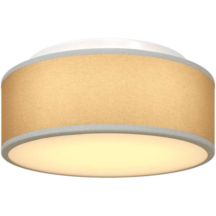 Taklampor Inbyggda Grå 30 cm Tyg E27 vidaXL 30 x 30 x 13.5 cm – bild 10