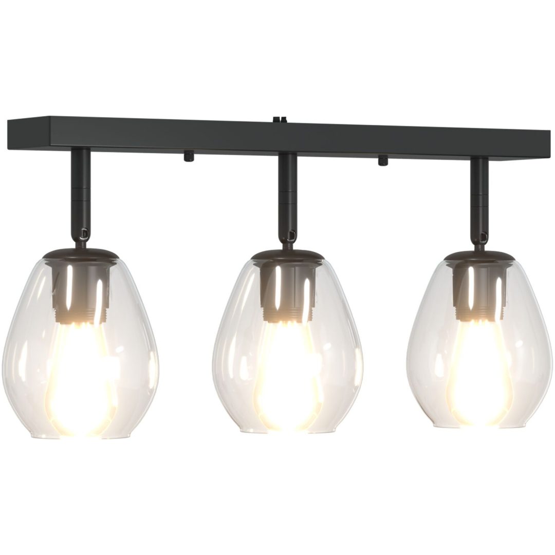 taklampor med justerbar glaskupa i antracit, E27 vidaXL 54 x 13 x 26 cm – bild 10