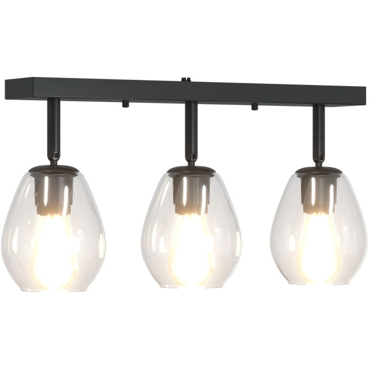 taklampor med justerbar glaskupa i antracit, E27 vidaXL 54 x 13 x 26 cm – bild 10