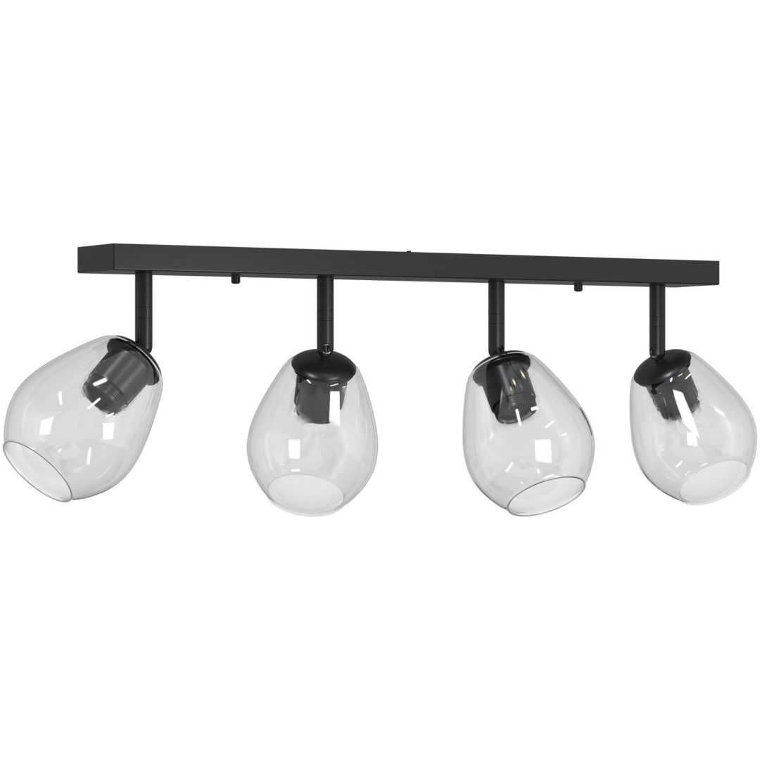 Taklampor med Justerbar Glaslampkåpa Anthracite E27 vidaXL 70 x 13 x 26 cm – bild 2