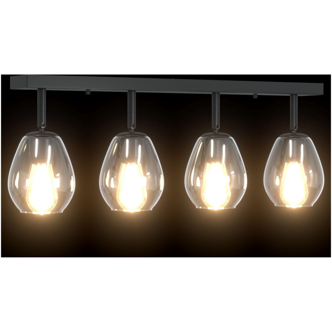 Taklampor med Justerbar Glaslampkåpa Anthracite E27 vidaXL 70 x 13 x 26 cm – bild 9
