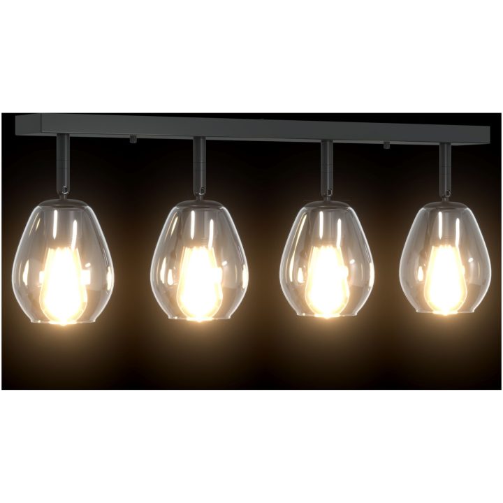 Taklampor med Justerbar Glaslampkåpa Anthracite E27 vidaXL 70 x 13 x 26 cm – bild 9