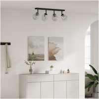 Taklampor med Justerbar Glaslampkåpa Anthracite E27 vidaXL