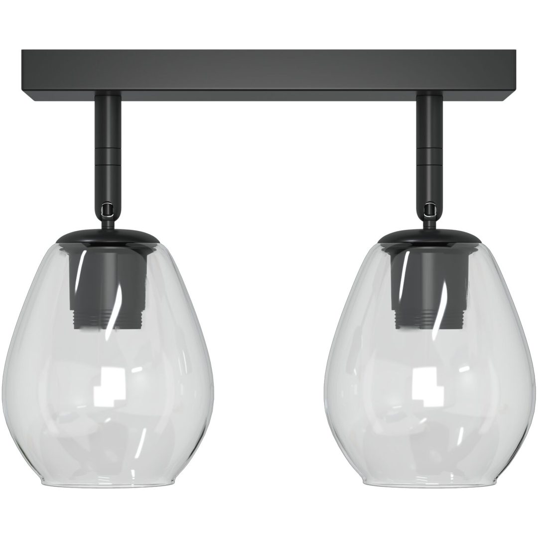Taklampor med Justerbar Glaslampkupa Anthracite E27 vidaXL 33 x 13 x 26 cm – bild 5