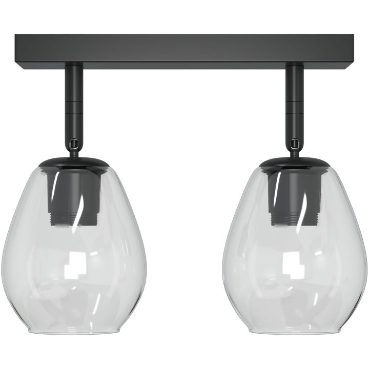 Taklampor med Justerbar Glaslampkupa Anthracite E27 vidaXL 33 x 13 x 26 cm – bild 5