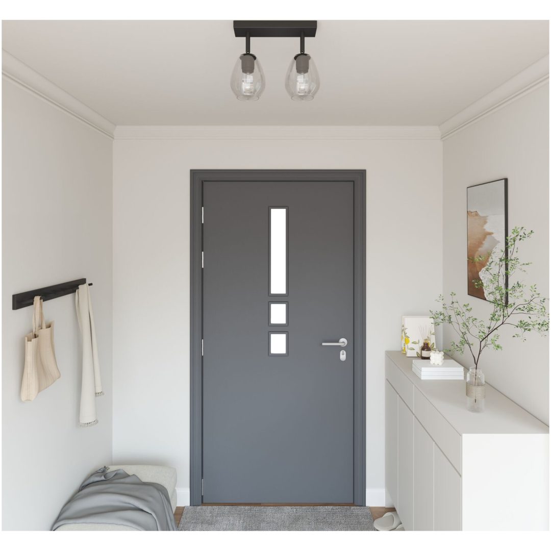 Taklampor med Justerbar Glaslampkupa Anthracite E27 vidaXL 33 x 13 x 26 cm