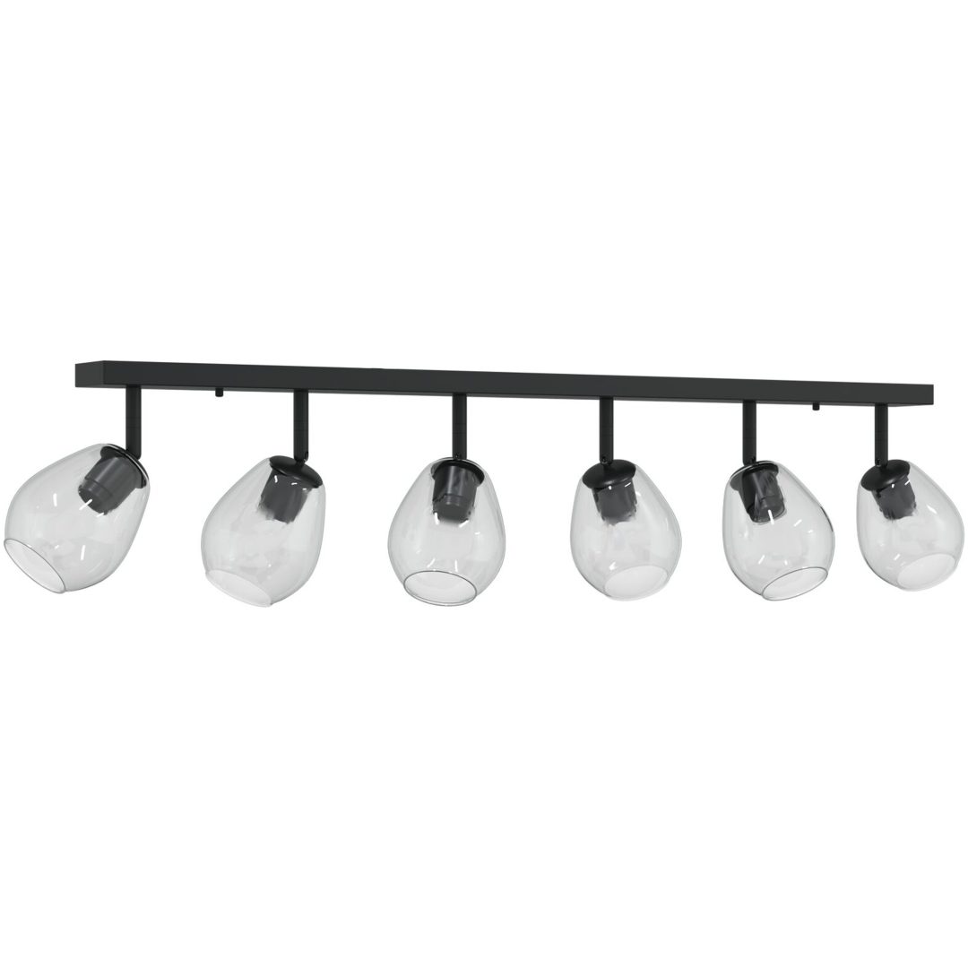 Taklampor med justerbar glaslampskärm i anthracite E27 vidaXL 110.5 x 13 x 26 cm – bild 2