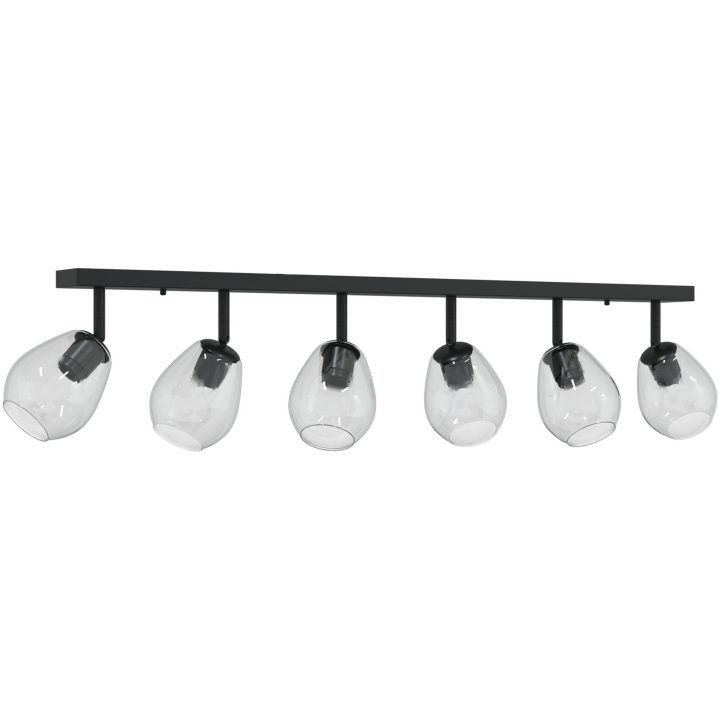 Taklampor med justerbar glaslampskärm i anthracite E27 vidaXL 110.5 x 13 x 26 cm – bild 2
