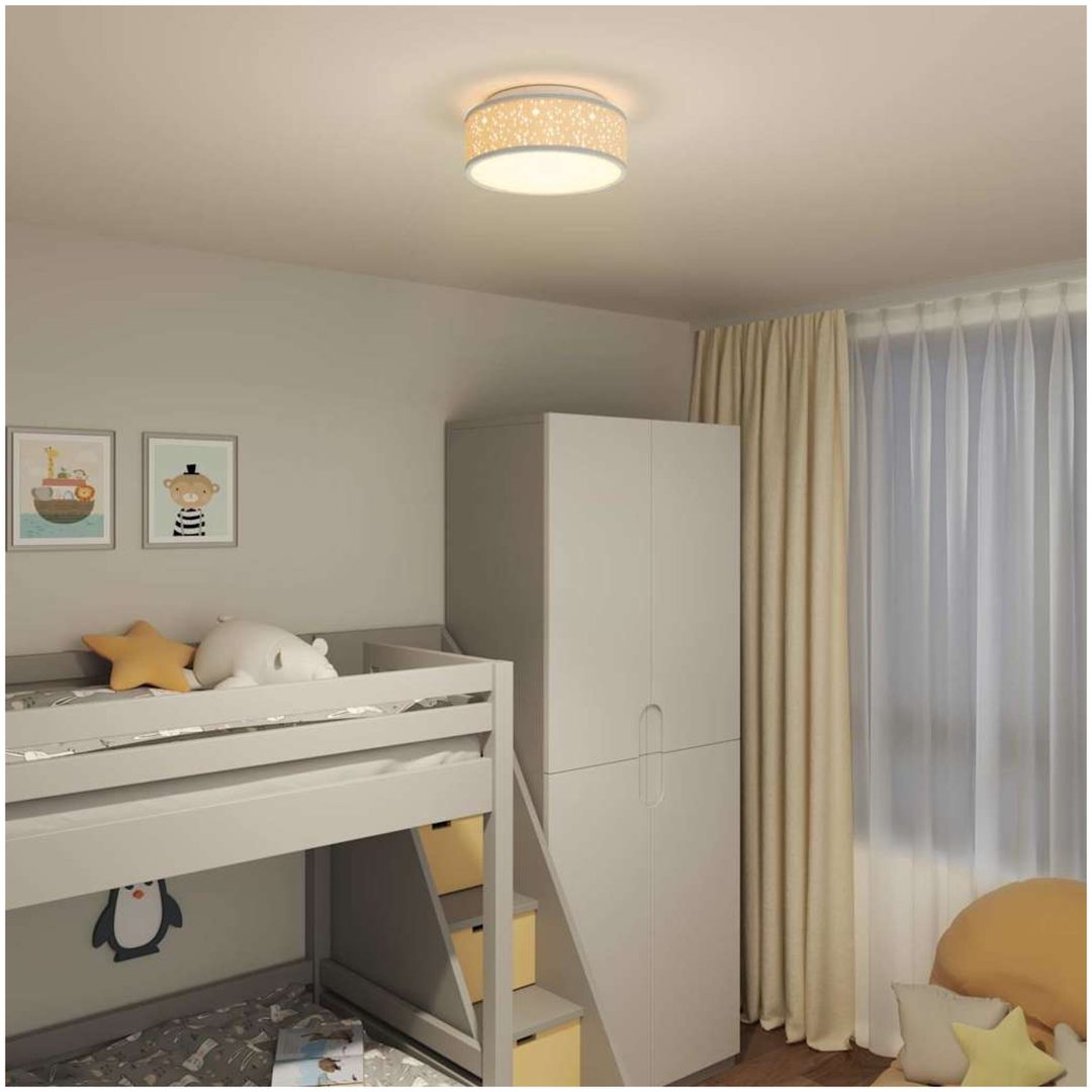 Taklampor med Stjärnformad Lampskärm Grå 30 cm E27 vidaXL Standard – bild 3