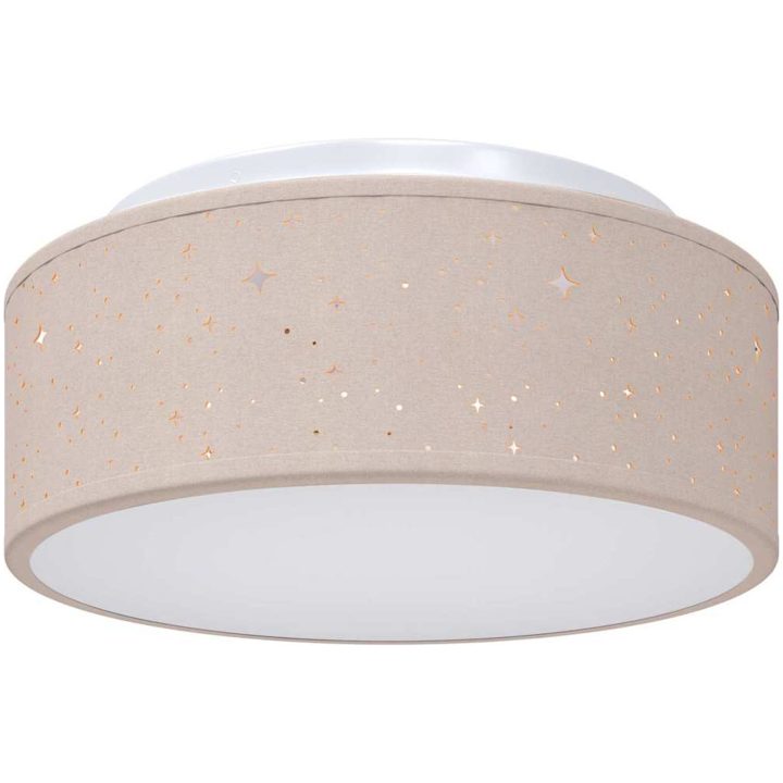 Taklampor med stjärnformad lampskärm taupe 30 cm tyg E27 vidaXL 30 x 30 x 13.5 cm – bild 2