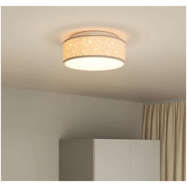 Taklampor med stjärnformad lampskärm taupe 30 cm tyg E27 vidaXL 30 x 30 x 13.5 cm – bild 4