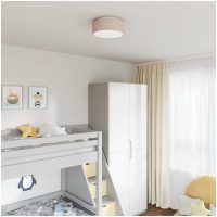 Taklampor med stjärnformad lampskärm taupe 30 cm tyg E27 vidaXL