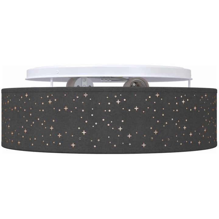 taklampor med stjärnformad skärm svart 38 cm tyg E27 vidaXL 38 x 38 x 13.5 cm – bild 5