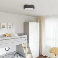 taklampor med stjärnformad skärm svart 38 cm tyg E27 vidaXL