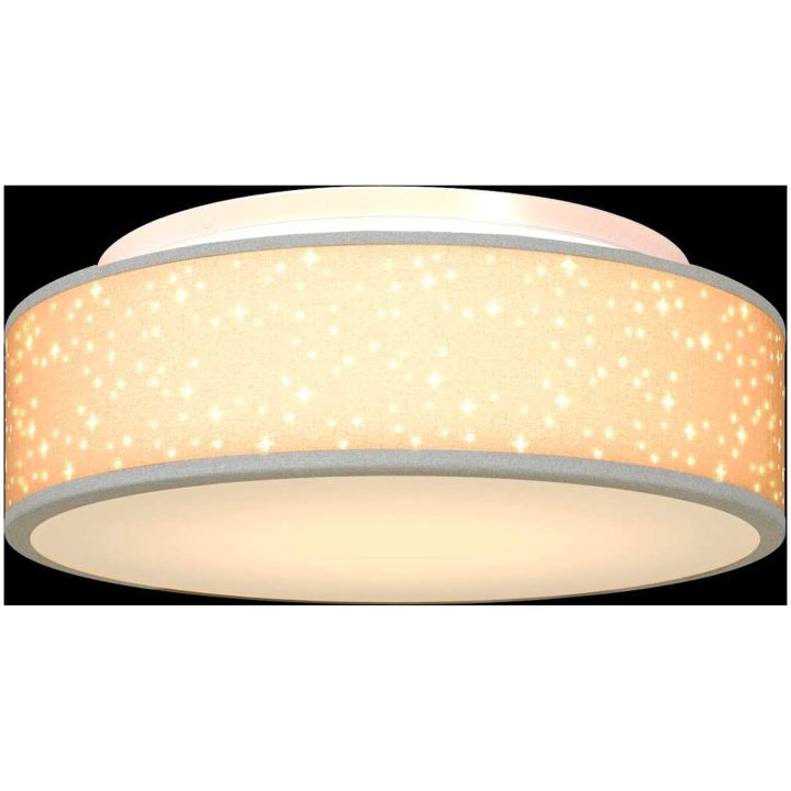 Taklampor med stjärnig lampskärm Grå 38 cm Tyg E27 vidaXL 38 x 38 x 13.5 cm – bild 11