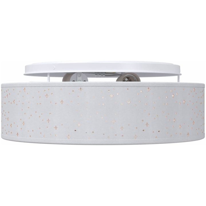 Taklampor med stjärnig lampskärm Grå 38 cm Tyg E27 vidaXL 38 x 38 x 13.5 cm – bild 5