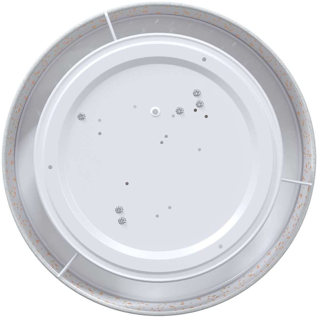 Taklampor med stjärnig lampskärm Grå 38 cm Tyg E27 vidaXL 38 x 38 x 13.5 cm – bild 6