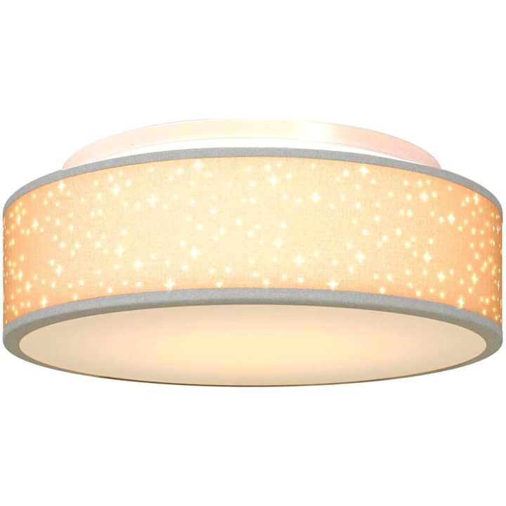Taklampor med stjärnig lampskärm Grå 38 cm Tyg E27 vidaXL 38 x 38 x 13.5 cm – bild 10