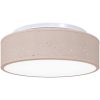 Taklampor med Stjärnmönstrad Lampskärm Taupe 38 cm Tyg E27 vidaXL 38 x 38 x 13.5 cm – miniatyr 2