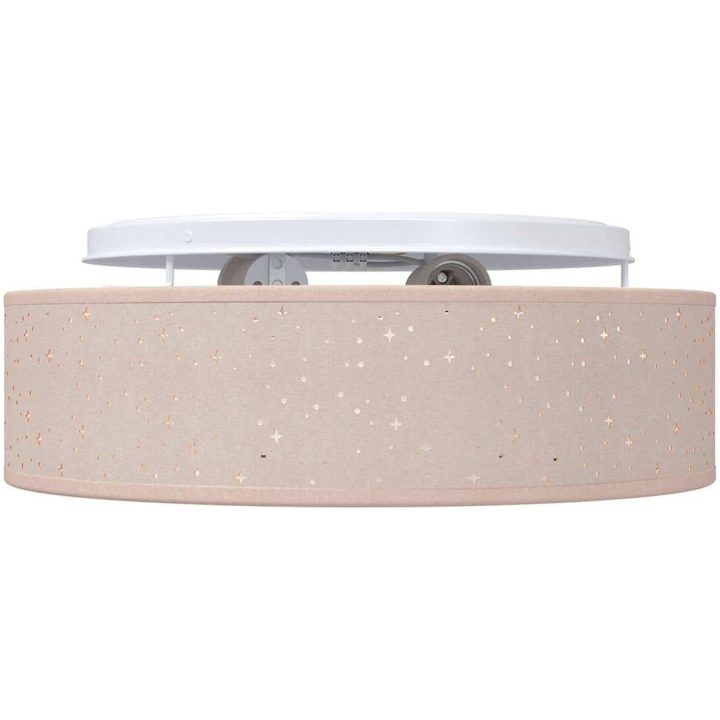 Taklampor med Stjärnmönstrad Lampskärm Taupe 38 cm Tyg E27 vidaXL 38 x 38 x 13.5 cm – bild 5