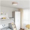 Taklampor med Stjärnmönstrad Lampskärm Taupe 38 cm Tyg E27 vidaXL 38 x 38 x 13.5 cm – miniatyr 1