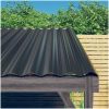 Takplåt 12 st pulverlackerat stål antracit vidaXL 60 x 36 cm – miniatyr 1