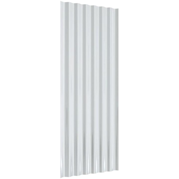 Takplåt 12 st pulverlackerat stål brun vidaXL 100 x 36 cm – bild 5