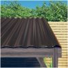 Takplåt 12 st pulverlackerat stål brun vidaXL 100 x 36 cm – miniatyr 1