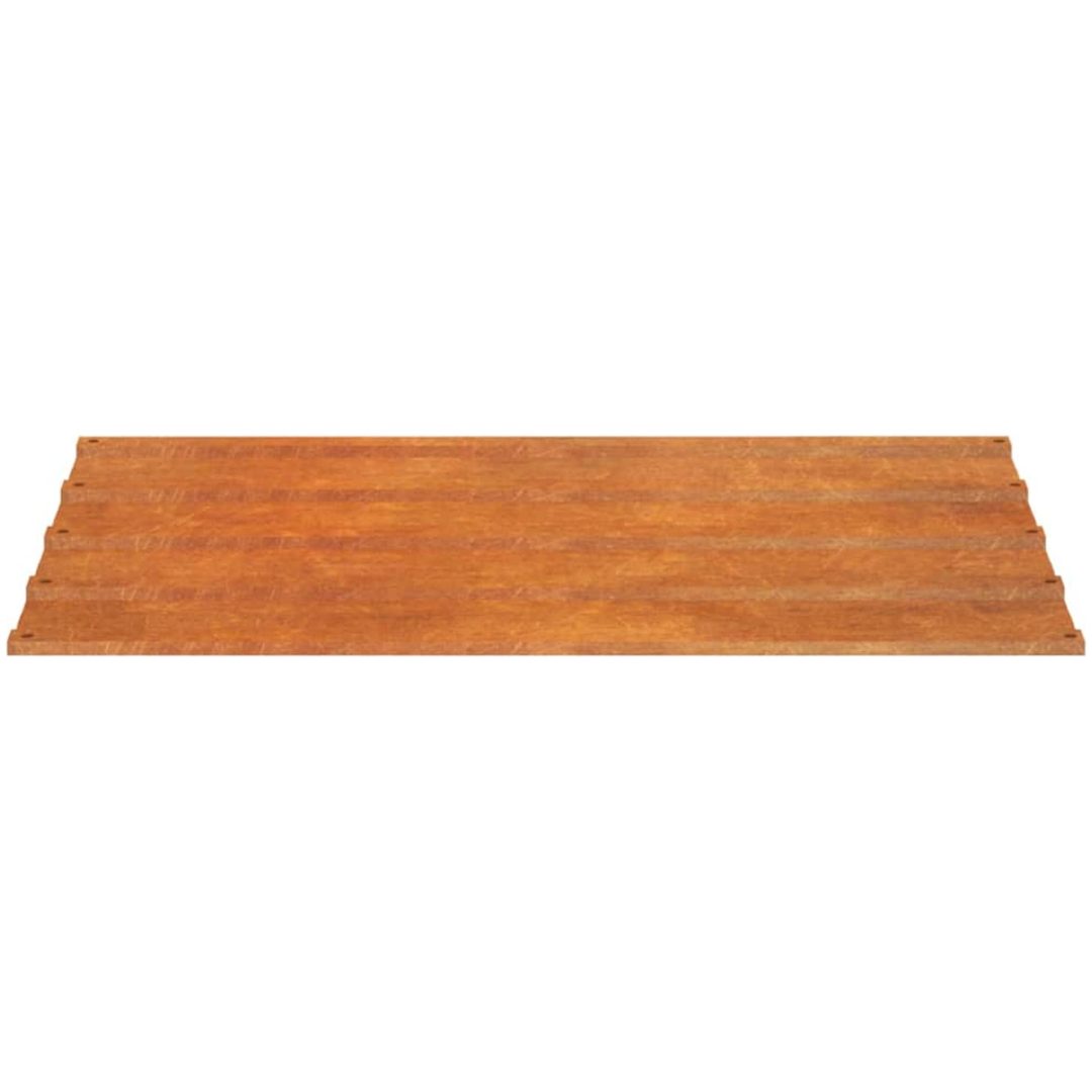 Takplåt 12 st rostfärgad rosttrögt stål vidaXL 60 x 44 cm – bild 5