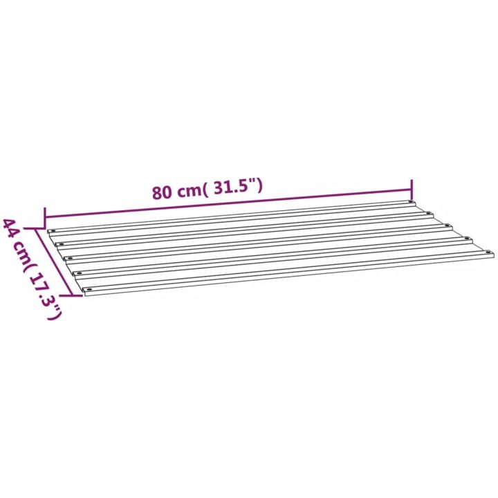 Takplåt 12 st rostfärgad rosttrögt stål vidaXL 80 x 44 cm – bild 7
