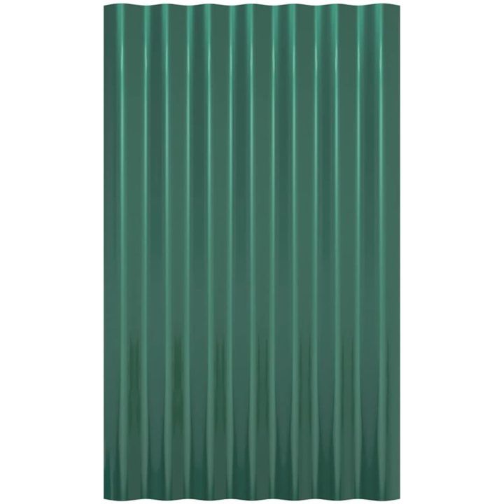 Takplåt 36 st pulverlackerat stål grön vidaXL 60 x 36 cm – bild 4