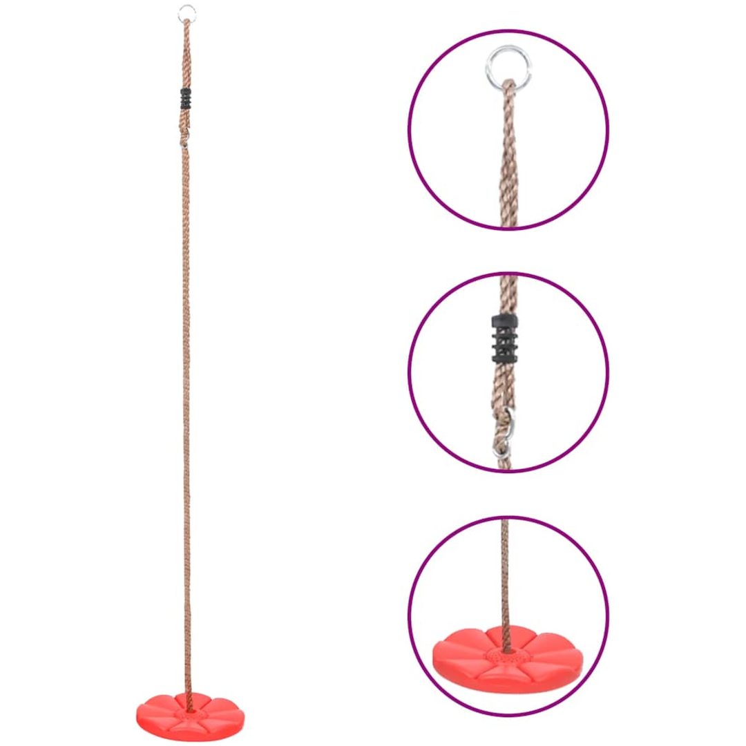 Tallriksgunga 200 cm röd vidaXL